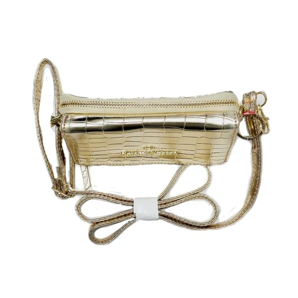 Simply Southern Womens Gold Alligator Embossed Small Crossbody Bag NEW! - Picture 4 of 10